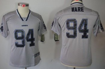 Kids Nike Dallas Cowboys #94 DeMarcus Ware Lights Out Grey NFL Jerseys Cheap