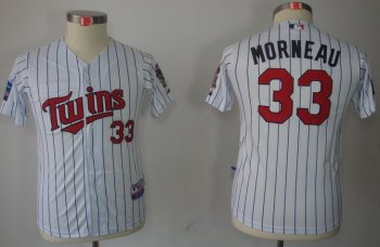 Kids Minnesota Twins 33 Justin Morneau White MLB Jersey Cheap