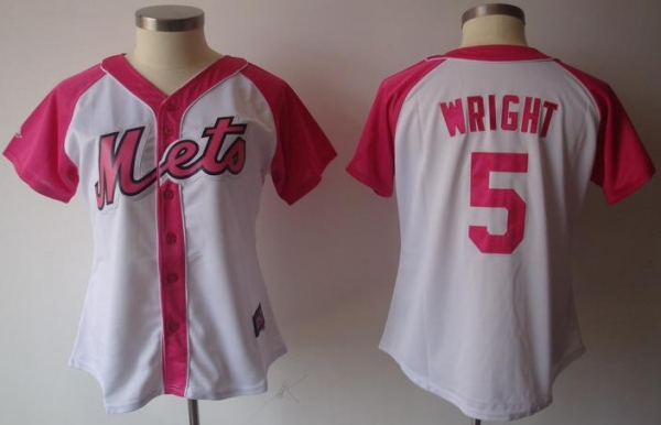 Cheap Women New York Mets 5 David Wright 2012 Ladies Splash Fashion White MLB Jerseys