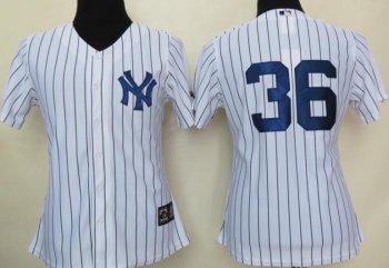 Cheap Women New York Yankees 36 Kevin Youkilis White MLB Jerseys