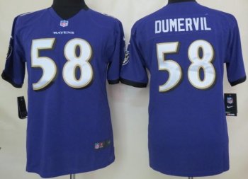 Kids Nike Baltimore Ravens 58 Elvis Dumervil White NFL Football Jerseys Cheap