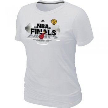 Cheap Women Miami Heat 2012 Eastern Conference Champions White NBA Basketball T-Shirt