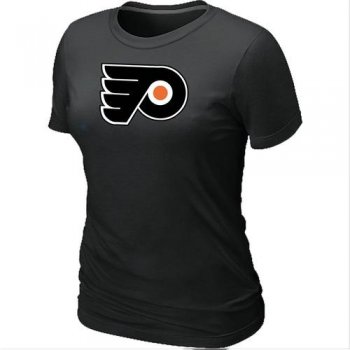 Cheap Women Philadelphia Flyers Big & Tall Logo Black NHL T-Shirt