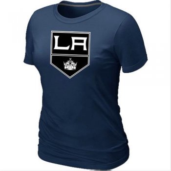 Cheap Women Los Angeles Kings Big & Tall Logo D.Blue NHL T-Shirt