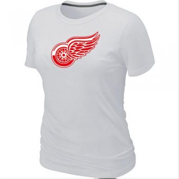 Cheap Women Detroit Red Wings Big & Tall Logo White NHL T-Shirt