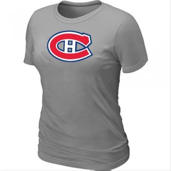 Cheap Women Montr??al Canadiens Big & Tall Logo L.Grey NHL T-Shirt