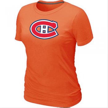 Cheap Women Montr??al Canadiens Big & Tall Logo Orange NHL T-Shirt