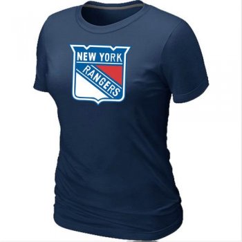 Cheap Women New York Rangers Big & Tall Logo D.Blue NHL T-Shirt