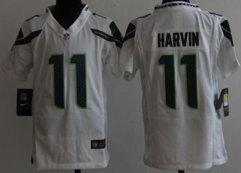 Kids Nike Seattle Seahawks 11 Percy Harvin White NFL Jerseys Cheap