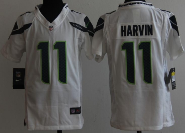 Kids Nike Seattle Seahawks 11 Percy Harvin White NFL Jerseys Cheap