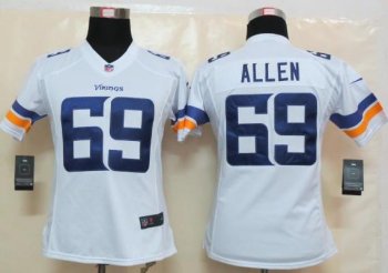 Cheap Women Nike Minnesota Vikings 69 Jared Allen White Limited NFL Football Jerseys 2013 New Style