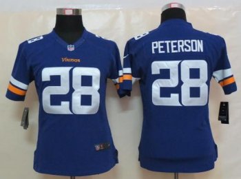 Cheap Women Nike Minnesota Vikings 28 Adrian Peterson Purple Limited NFL Football Jerseys 2013 New Style