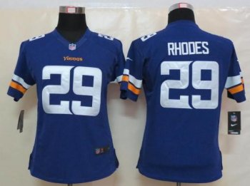 Cheap Women Nike Minnesota Vikings 29 Xavier Rhodes Purple Limited NFL Football Jerseys 2013 New Style