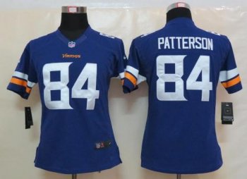 Cheap Women Nike Minnesota Vikings 84 Cordarrelle Patterson Purple Limited NFL Football Jerseys 2013 New Style