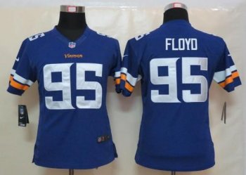 Cheap Women Nike Minnesota Vikings 95 Sharrif Floyd Purple Limited NFL Football Jerseys 2013 New Style