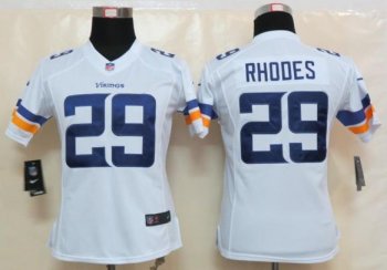 Cheap Women Nike Minnesota Vikings 29 Xavier Rhodes White Limited NFL Football Jerseys 2013 New Style