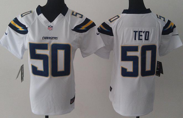 Cheap Women Nike San Diego Chargers 50 Manti TE'O White NFL Jersey