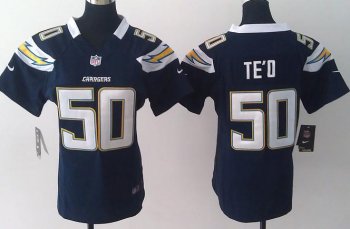 Cheap Women Nike San Diego Chargers 50 Manti TE'O Dark Blue NFL Jersey