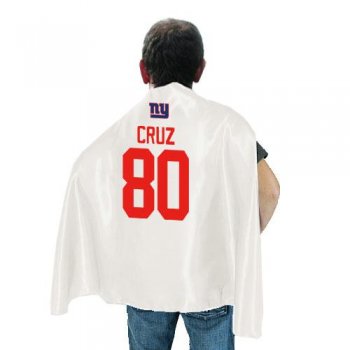 New York Giants 80 Victor Cruz White NFL Hero Cape Sale Cheap