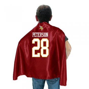 Minnesota Vikings 28 Adrian Peterson Red NFL Hero Cape Sale Cheap