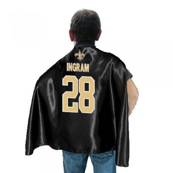 New Orleans Saints 28 Mark Ingram Black NFL Hero Cape Sale Cheap