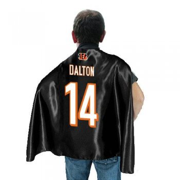 Cincinnati Bengals 14 Andy Dalton Black NFL Hero Cape Sale Cheap