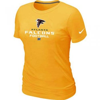 Cheap Women Nike Atlanta Falcons Yellow Critical Victory NFL Football T-Shirt