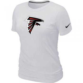 Cheap Women Nike Atlanta Falcons White Logo NFL Football T-Shirt