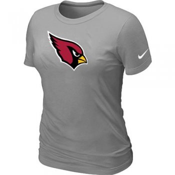 Cheap Women Nike Arizona Cardinals L.Grey Logo NFL Football T-Shirt