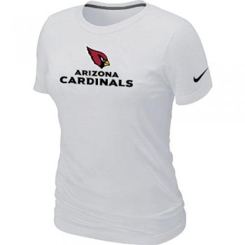 Cheap Women Nike Arizona Cardinals Authentic Logo white NFL Football T-Shirt