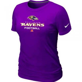 Cheap Women Nike Baltimore Ravens Purple Critical Victory NFL Football T-Shirt