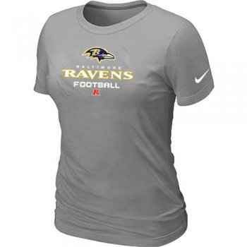 Cheap Women Nike Baltimore Ravens L.Grey Critical Victory NFL Football T-Shirt