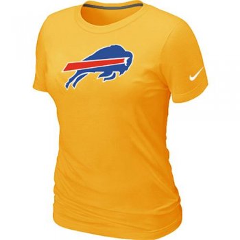 Cheap Women Nike Buffalo Bills Yellow Logo NFL Football T-Shirt