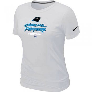 Cheap Women Nike Carolina Panthers White Critical Victory NFL Football T-Shirt