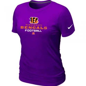 Cheap Women Nike Cincinnati Bengals Purple Critical Victory NFL Football T-Shirt