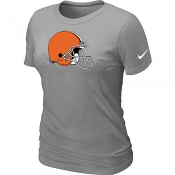 Cheap Women Nike Cleveland Browns L.Grey Logo NFL Football T-Shirt