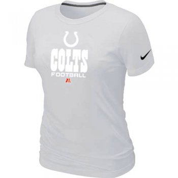 Cheap Women Nike Indianapolis Colts White Critical Victory NFL Football T-Shirt