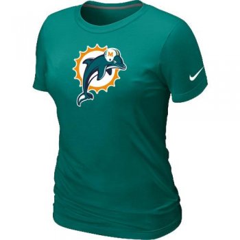 Cheap Women Nike Miami Dolphins L.Green Logo NFL Football T-Shirt