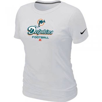 Cheap Women Nike Miami Dolphins White Critical Victory NFL Football T-Shirt