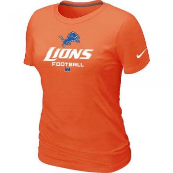 Cheap Women Nike Detroit Lions Orange Critical Victory NFL Football T-Shirt