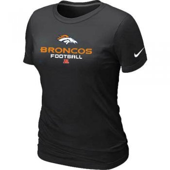 Cheap Women Nike Denver Broncos Black Critical Victory NFL Football T-Shirt