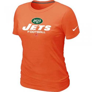 Cheap Women Nike New York Jets Orange Critical Victory NFL Football T-Shirt