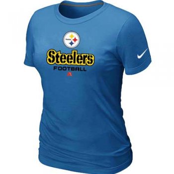 Cheap Women Nike Pittsburgh Steelers L.blue Critical Victory NFL Football T-Shirt