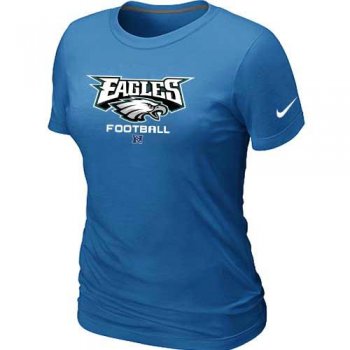 Cheap Women Nike Philadelphia Eagles L.blue Critical Victory NFL Football T-Shirt