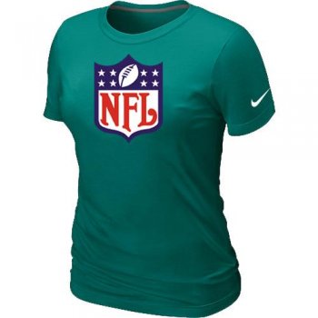 Cheap Women Nike Shield L.Green Logo NFL Football T-Shirt