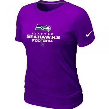 Cheap Women Nike Seattle Seahawks Purple Critical Victory NFL Football T-Shirt