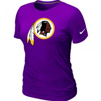 Cheap Women Nike Washington Red Skins Purple Logo NFL Football T-Shirt