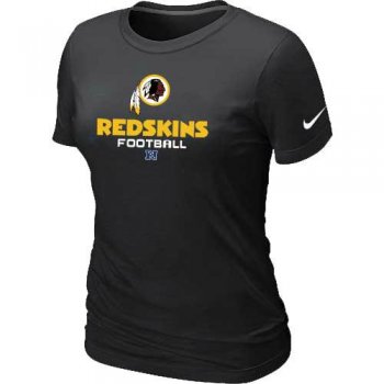 Cheap Women Nike Washington Red Skins Black Critical Victory NFL Football T-Shirt