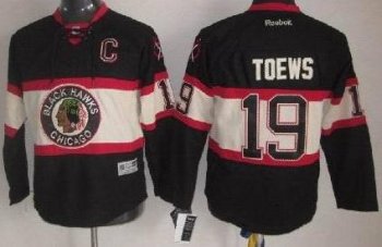 Kids Chicago Blackhawks 19 Jonathan Toews Black NHL Jerseys For Sale