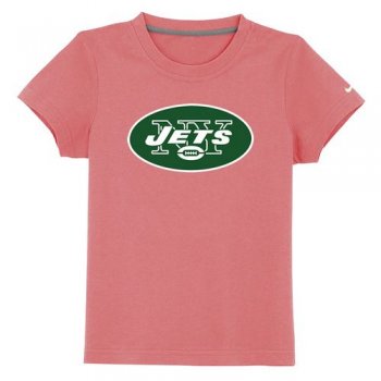 Kids New York Jets Authentic Logo Pink T-Shirt Cheap